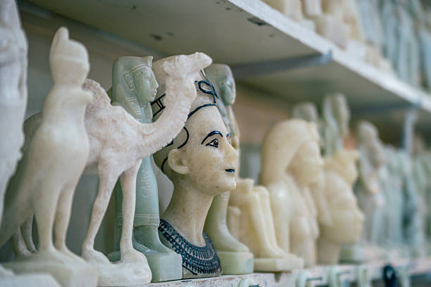 istock Rows of goods on Egyptian bazar market 636032968