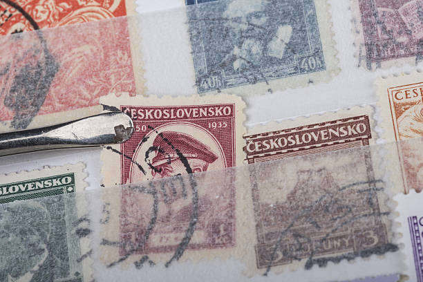 istock postage stamp of Czekoslovakia 636034480