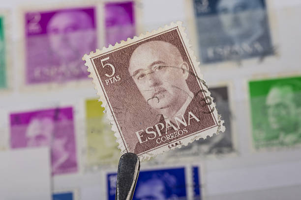 istock postage stamp of Spain 636035176