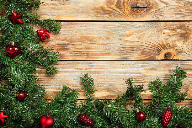 istock Christmas decoration on the wooden background 636036052