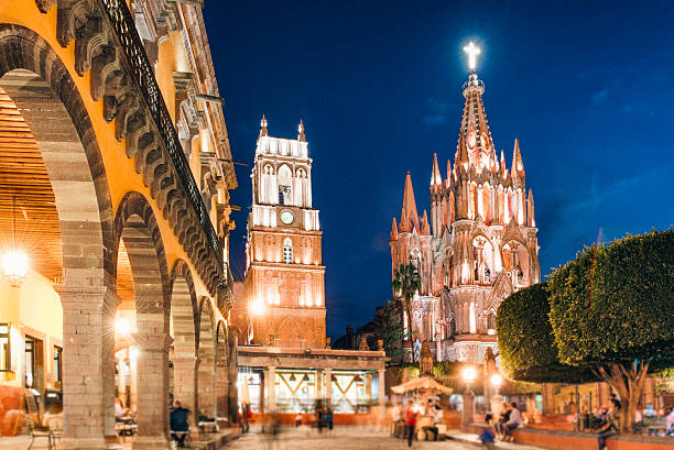 Nightlife of San Miguel de Allende in Mexico.