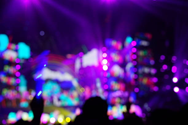 istock Defocused entertainment concert lighting on stage 636040260