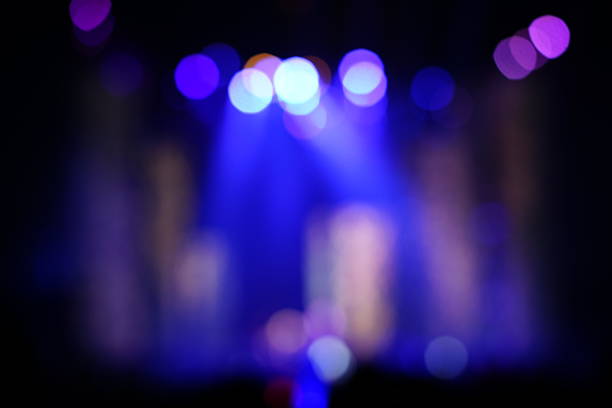 istock Defocused entertainment concert lighting on stage 636041008