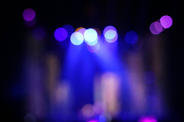 istock Defocused entertainment concert lighting on stage 636041048
