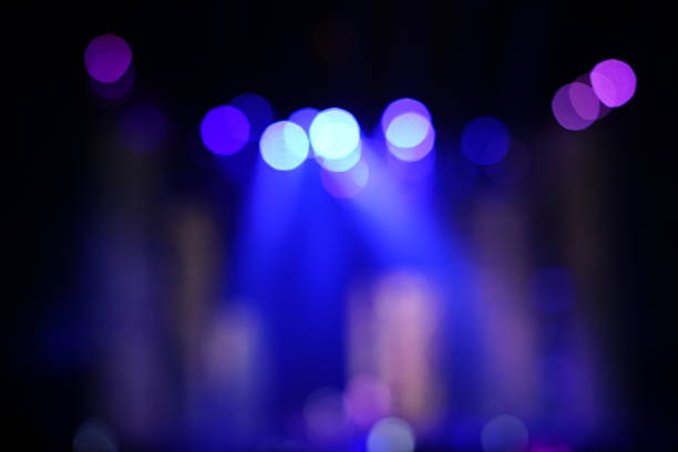 istock Defocused entertainment concert lighting on stage 636041128