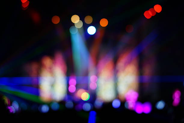 istock Defocused entertainment concert lighting on stage 636041918