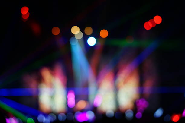 istock Defocused entertainment concert lighting on stage 636041966