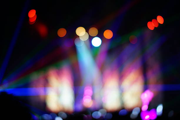 istock Defocused entertainment concert lighting on stage 636042292