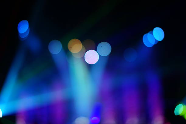 istock Defocused entertainment concert lighting on stage 636043120