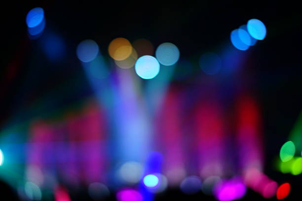 istock Defocused entertainment concert lighting on stage 636043210