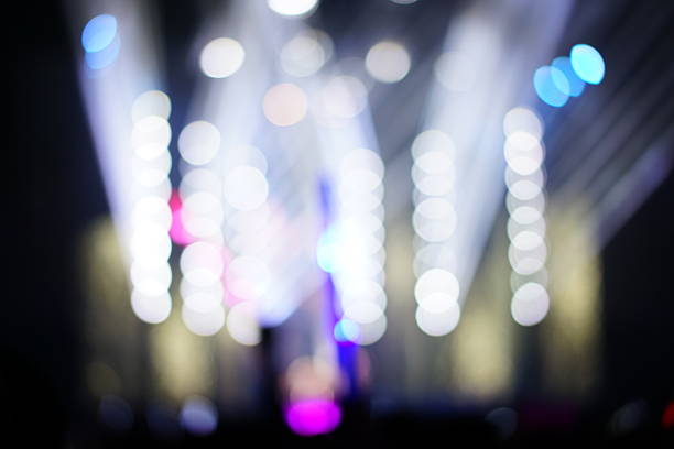 istock Defocused entertainment concert lighting on stage 636043974
