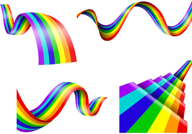 Abstract Rainbow Collection Stock Illustration - Download Image Now - Rainbow,  Ribbon - Sewing Item, Curve - iStock