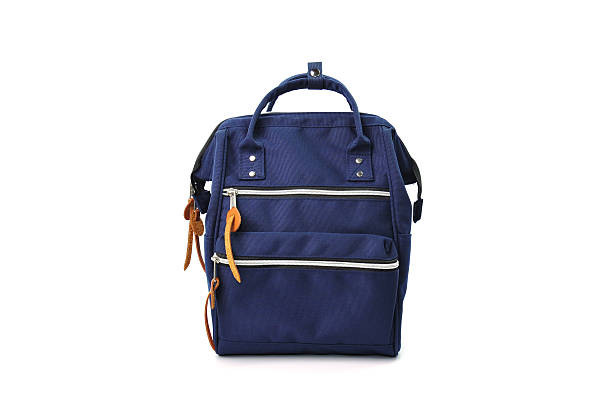 istock dark blue bag isolated on white background 636047646