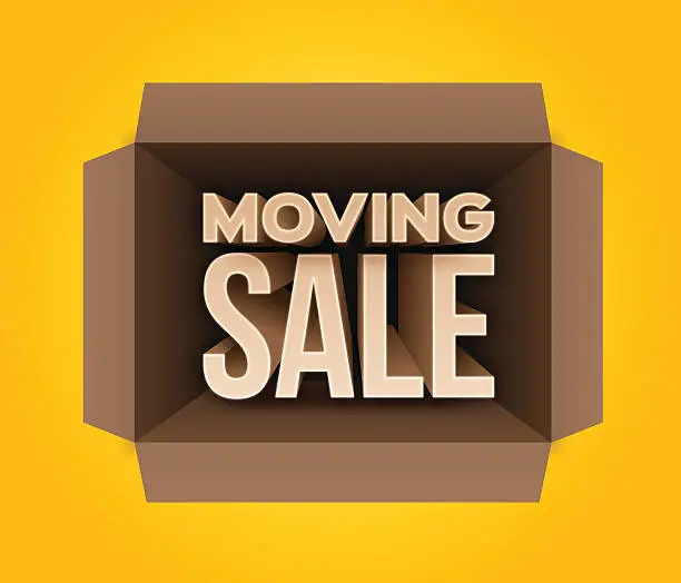 Vector illustration of Moving Sale