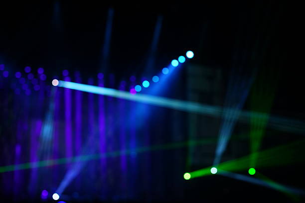 istock Defocused entertainment concert lighting on stage 636049626