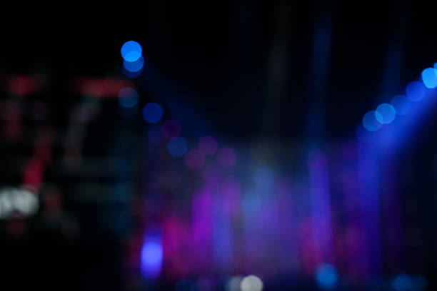 istock Defocused entertainment concert lighting on stage 636050396