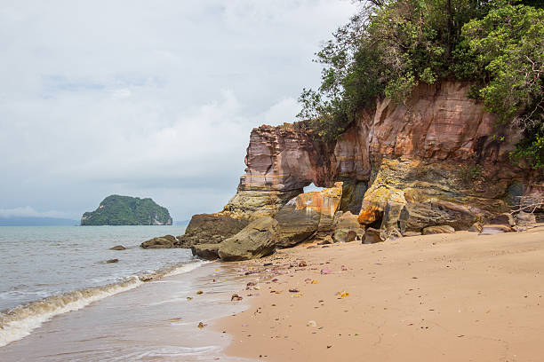 istock Natural hole on colorful rocks at Laem Chamuk Khwai 636051992