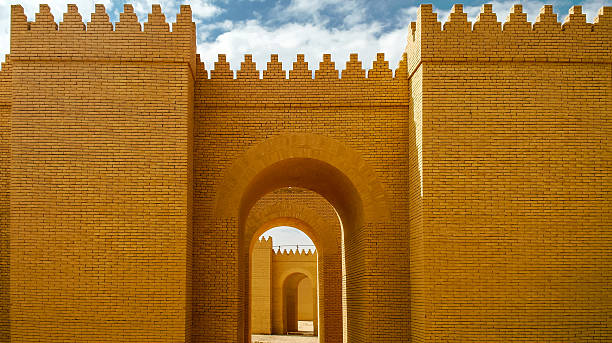 istock Gate of partially restored Babylon ruins, Hillah Iraq 636053994