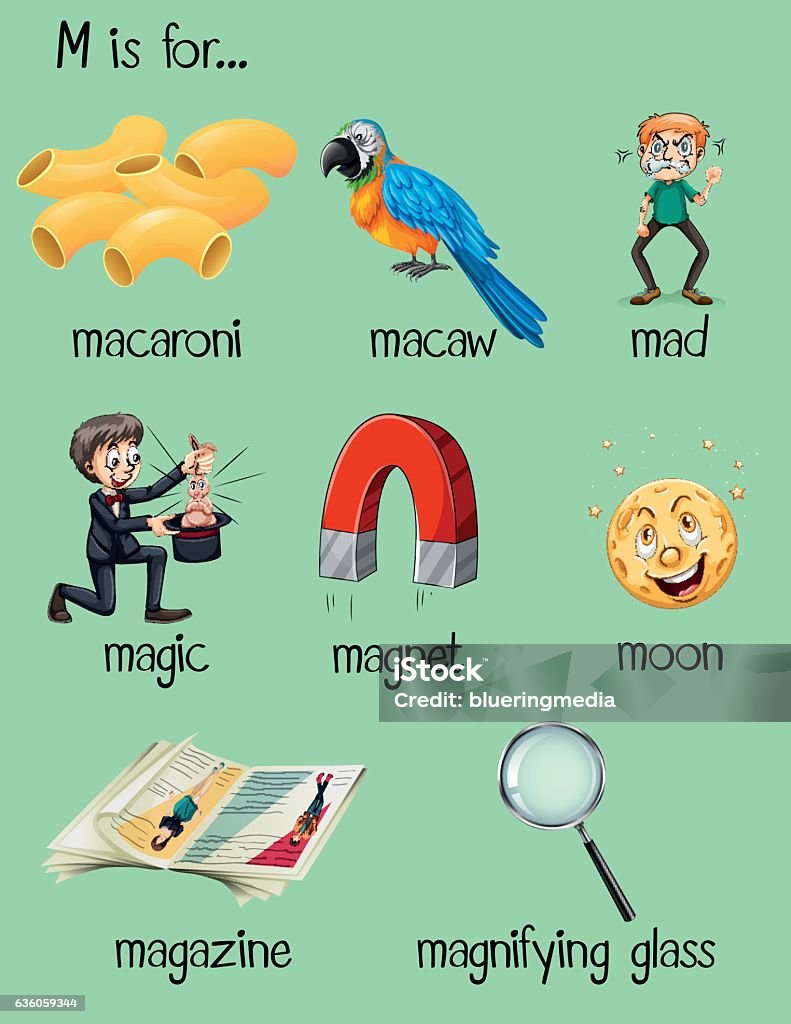 Different Words For Letter M Stock Illustration - Download Image ...