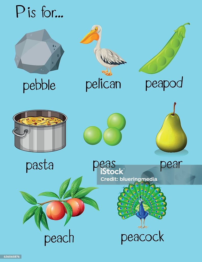 Many Words Begin With Letter P Stock Illustration - Download Image ...