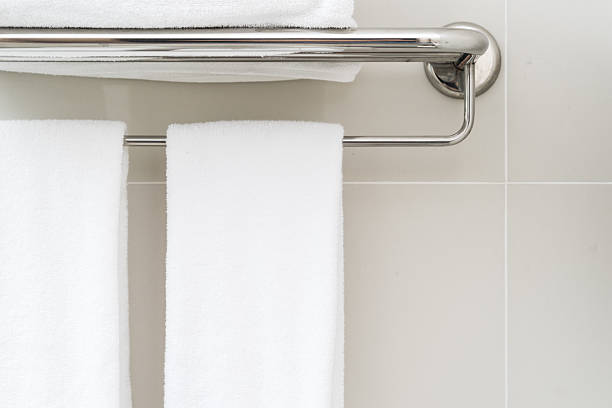 white towel in toiletใ