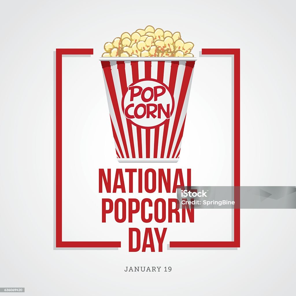 National Popcorn Day National Popcorn Day vector illustration Popcorn stock vector