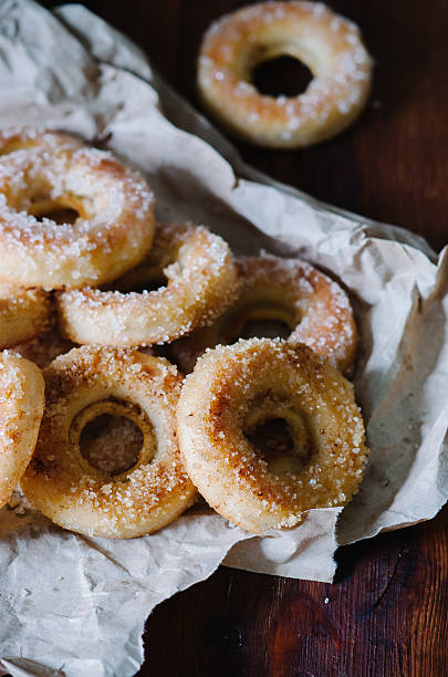 istock Breakfast whith homemade doughnuts with cinnamon sugar 636069586