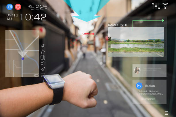 istock Augmented reality daily life in kyoto 636070464