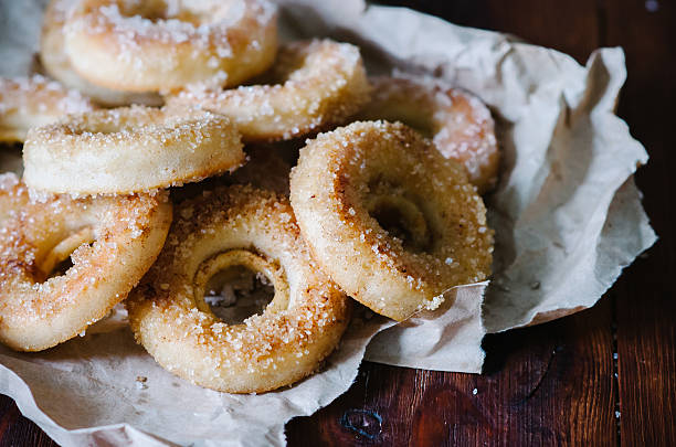 istock Breakfast whith homemade doughnuts with cinnamon sugar 636070686
