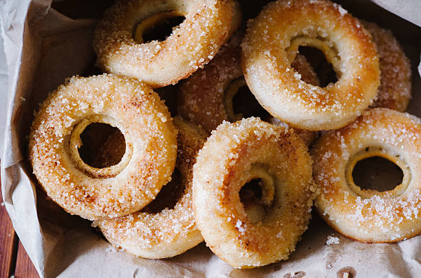 istock Breakfast whith homemade doughnuts with cinnamon sugar 636072668