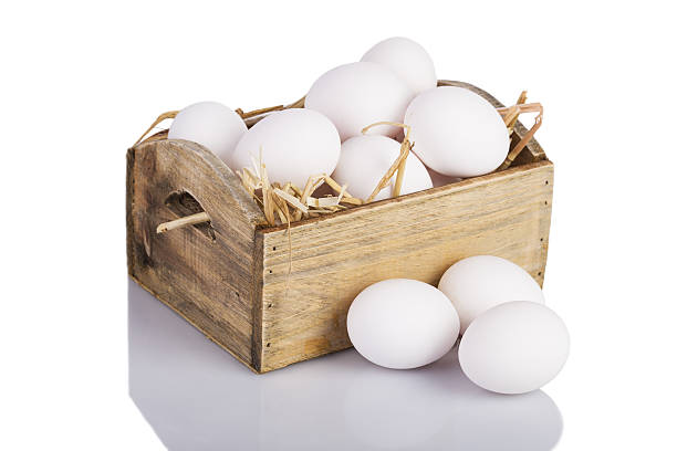 viele eier im feld - cholesterol ellipse shell box stock-fotos und bilder