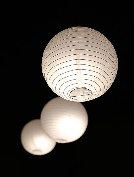istock Japanese lantern hanging in dark 636074164