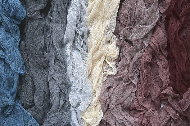 Hand dyed pastel colored gauze  . Hand dyed pastel colored gauze .Colorful cloth texture background. textured arts and entertainment on gunny stock pictures, royalty-free photos & images