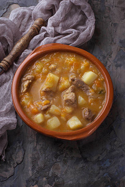 istock Stewed beef with potatoes, carrot and pumpkin 636078044