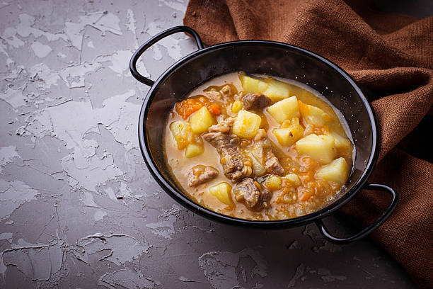 istock Stewed beef with potatoes, carrot and pumpkin 636078094