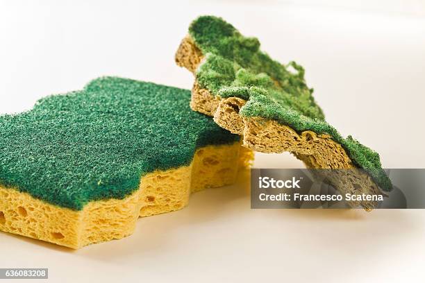 Old And New Sponges Stock Photo - Download Image Now - Cleaning Sponge, Kitchen, Old