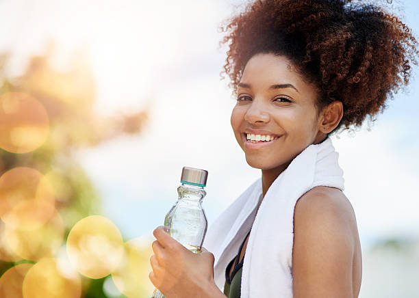 istock Drink water to replace the fluids you lose while sweating 636083394