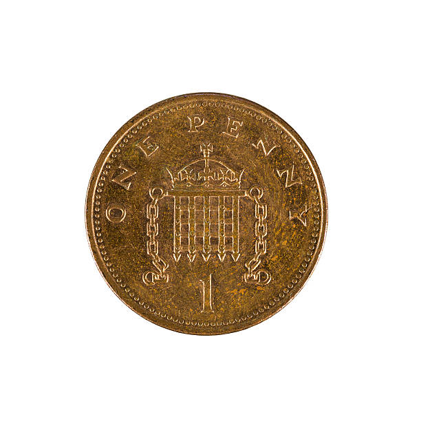 istock one british penny coin (2001) isolated on white background 636083468