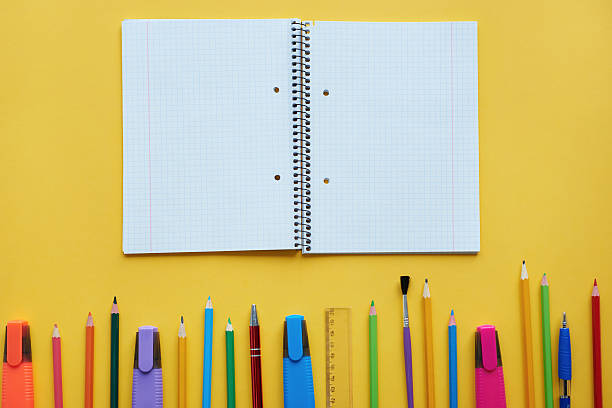 istock Back to school with necessary supplies 636083652