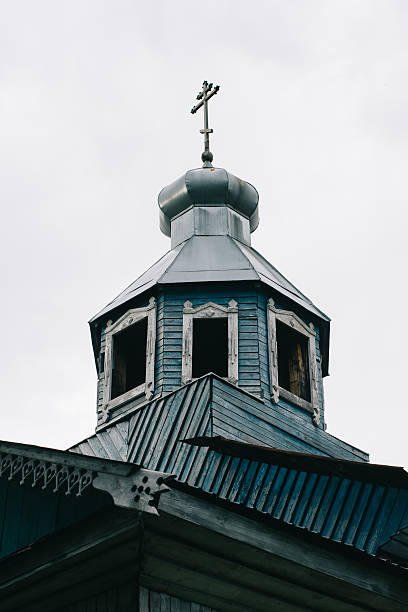 istock Old rustic wooden church 636084342
