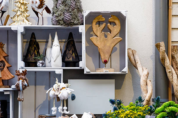 istock Christmas Garden Ornaments on Display 636088028