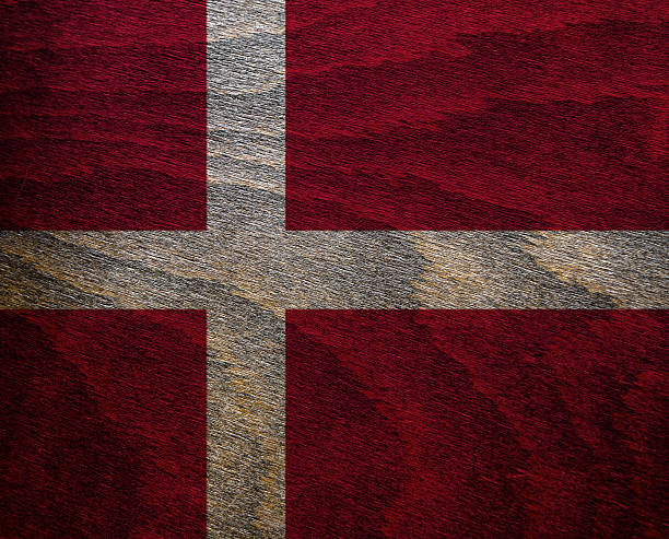 istock Denmark Wood Textured Flag 636089560