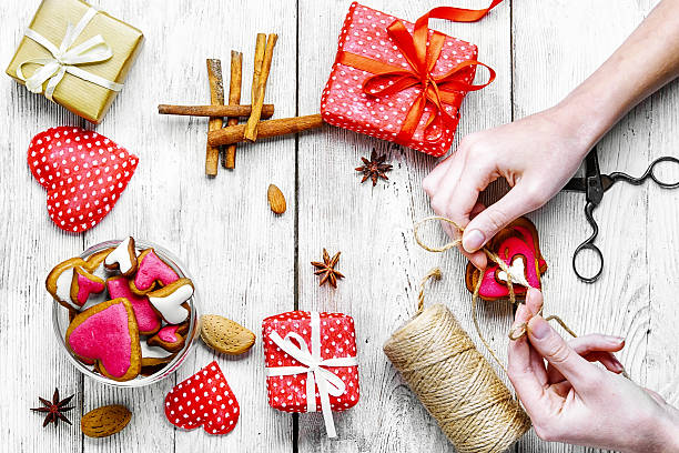 istock Making gifts for Valentine's day 636090022