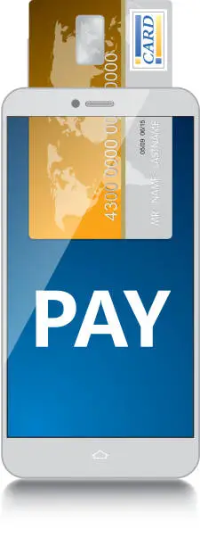 Vector illustration of Mobile payment