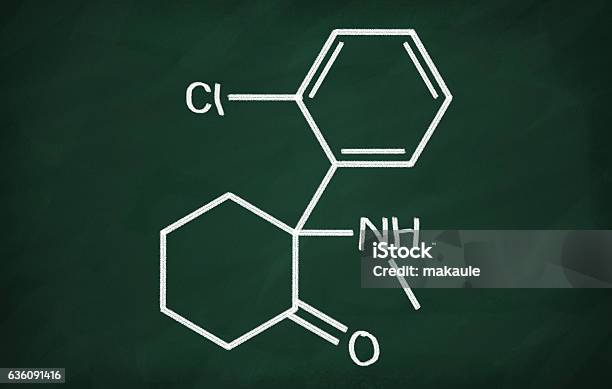 Structural Model Of Ketamine Stock Photo - Download Image Now - Ketamine, Molecule, Anesthetic