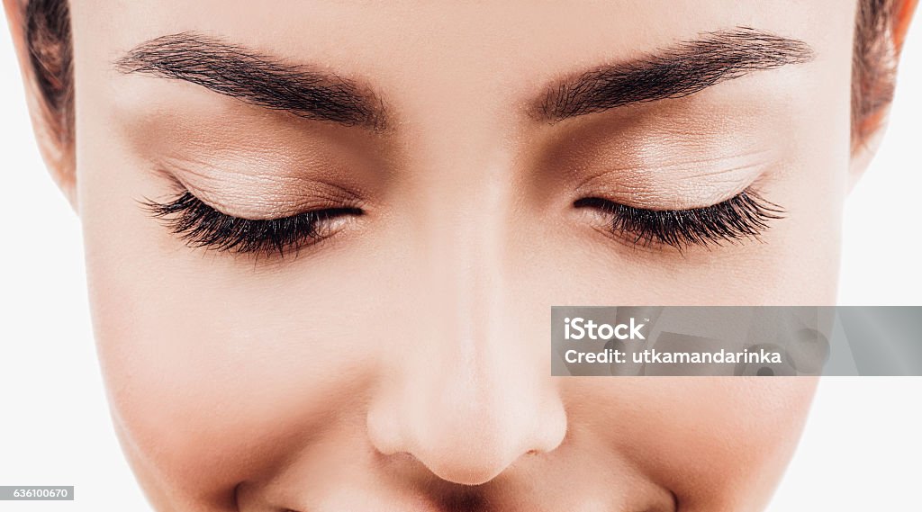 Yeux des cils sourcils yeux femme - Photo de Sourcils libre de droits