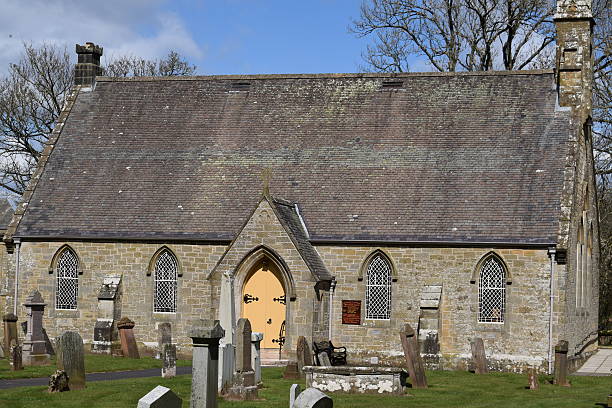istock Church and churchyard 636100974