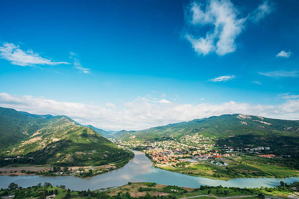 istock Top View Of Mtskheta Georgia At Confluence Of Rivers Mtkvari 636117722