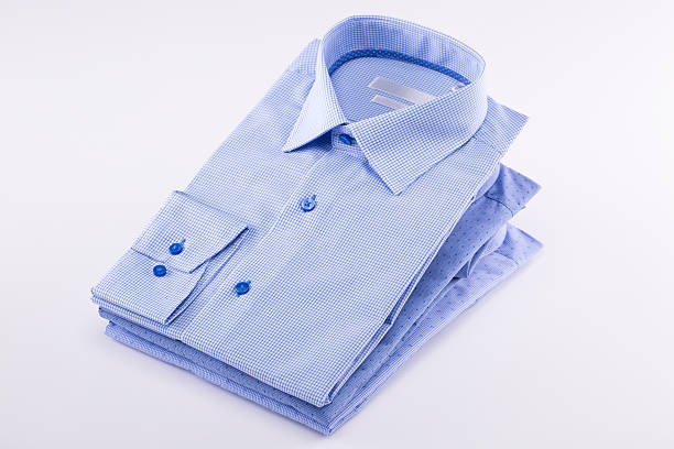 istock Classic men's shirts stacked 636119912