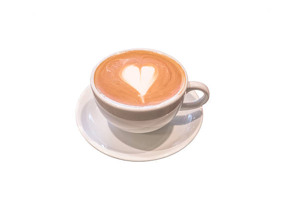 istock Hot coffee in white cup on isolated 636119928